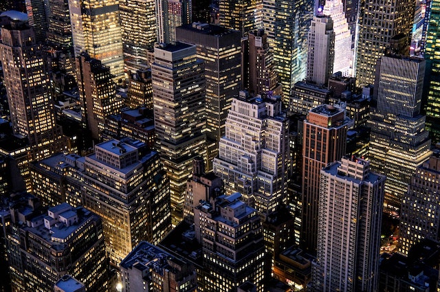 An Aerial view of a city 