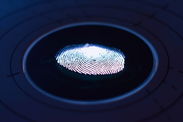 A photo of a fingerprint scanner
