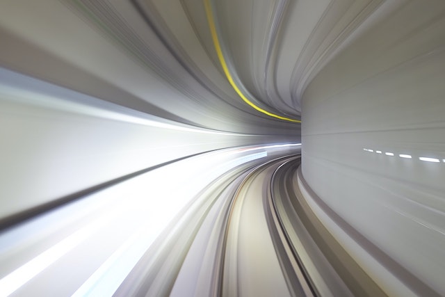 A digitally rendered web tunnel