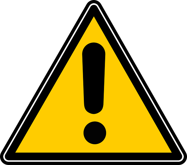 A caution sign 